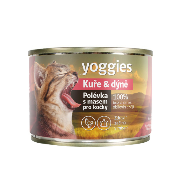 Σούπα Κοτόπουλο & Κολοκύθι για γάτες Yoggies - 185gr