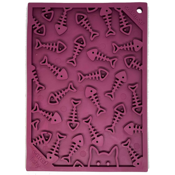 Sodapup Lick Mat - Fishy Design eMat Enrichment - 18x13cm